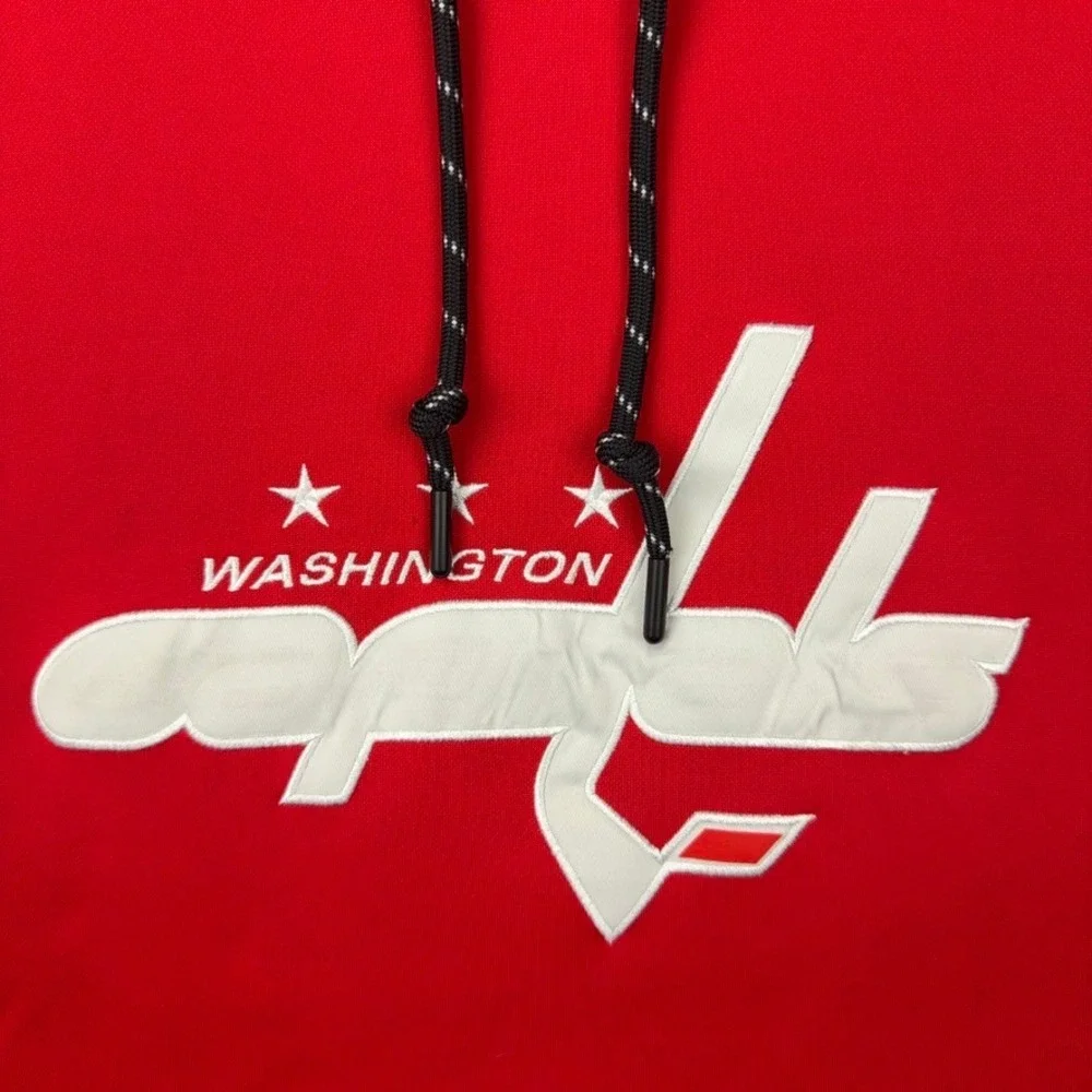 Washington Capitals Hoodie Mens XL Red Adidas NHL Hockey‎ Fleece Pullover